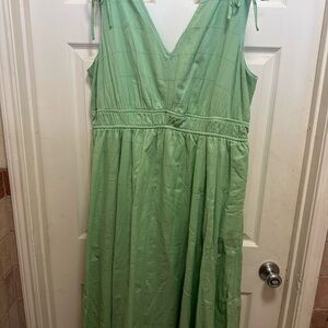 Torrid Midi Voile Tie Sleeve Dress